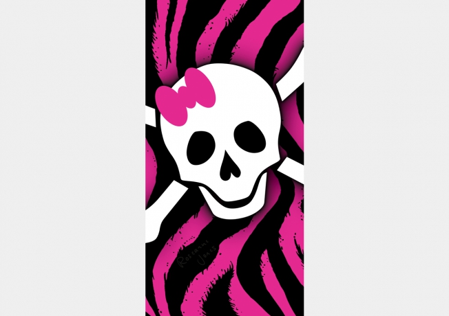 Pink Zebra Skull
