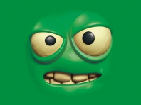 Angry Green Face