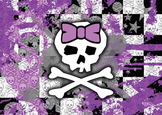 Purple Princess Skull