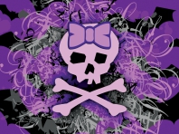 Purple Girly Skull